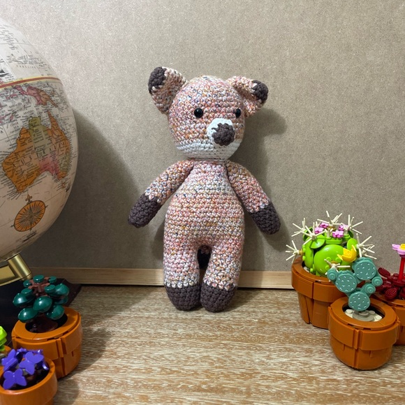 Handmade crochet plush fox stuffed toy - Picture 1 of 6